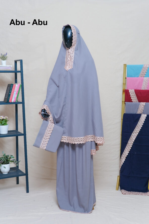 Mukena Dewasa - KATUN MICRO POLOS 2 in 1 - Gambar 6