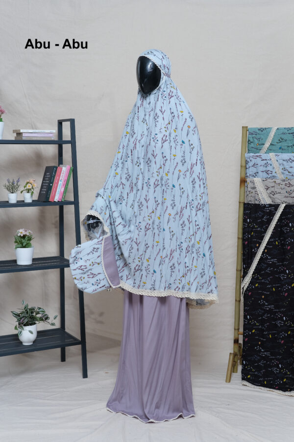 Mukena Dewasa – Rayon Motif Kombinasi 2 in 1 - Gambar 5